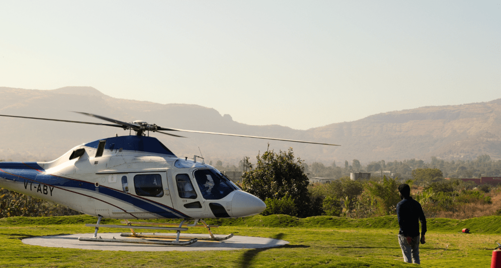 Helicopter Ride in Nashik_Grape County