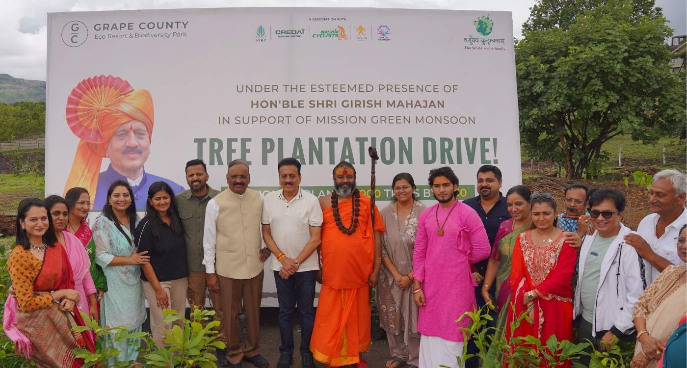 Gavkari – Mission Green Monsoon Gets an Enthusiastic Response; 6,000 Saplings Planted in Nashik -  - Grape County, a lifestyle that coexists with nature